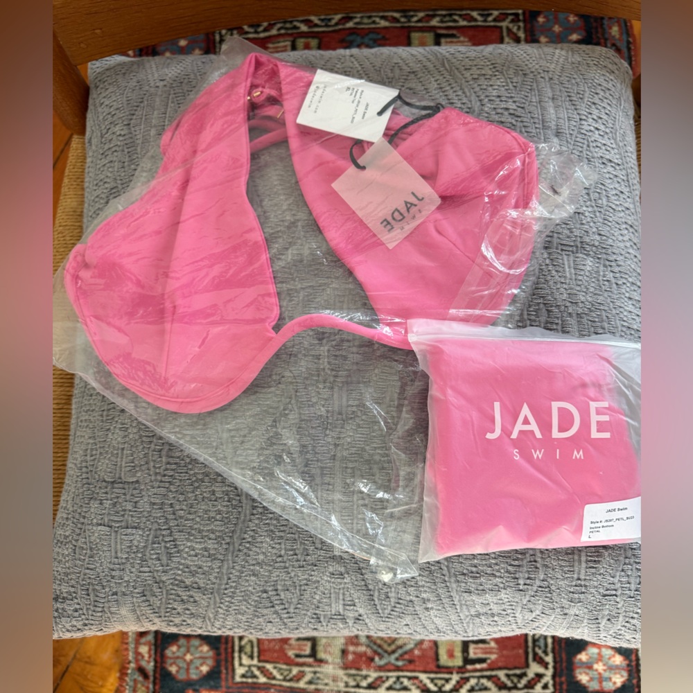 Jade Swim Paloma Bikini Top & Incline High Rise Bottoms Vibrant Pink Bikini Set